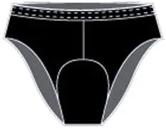 Andiamo Clothing Shorts ADMO PAD Brief WOM BK XL