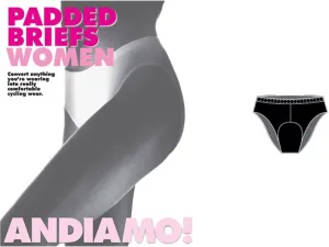 Andiamo Women's Padded Brief - Lg Black