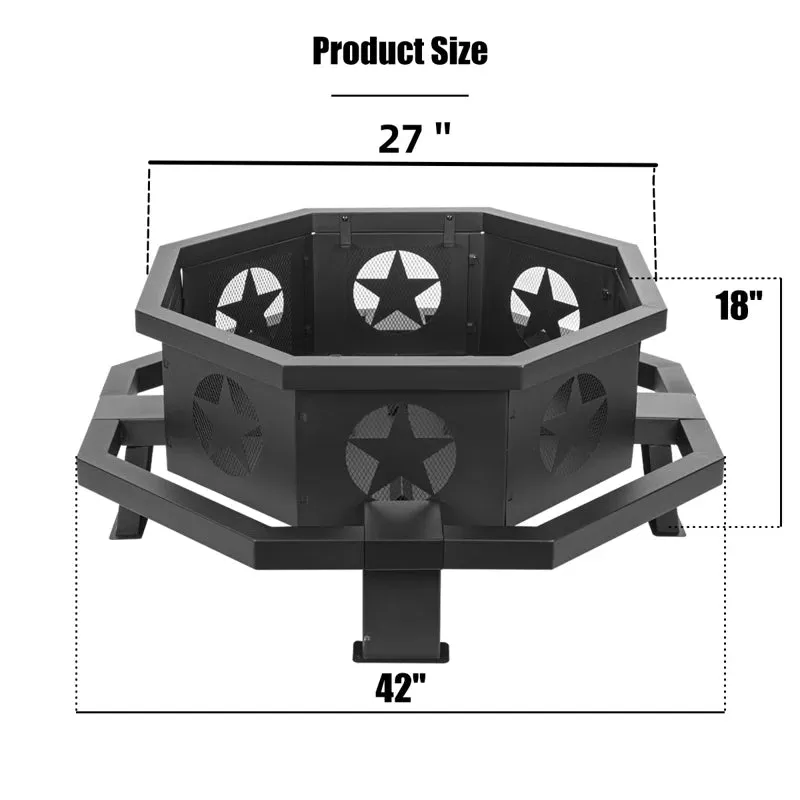 Antheny Wood Burning Fire Pit, Outdoor Firepit