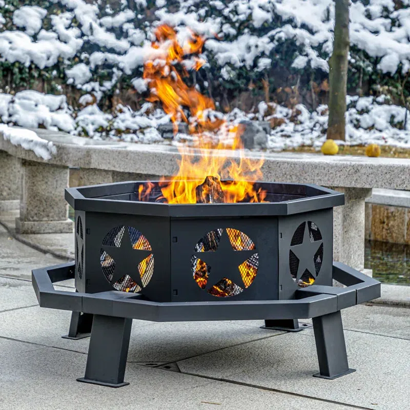 Antheny Wood Burning Fire Pit, Outdoor Firepit