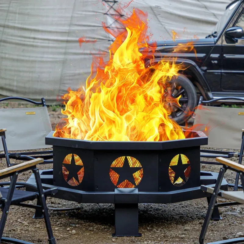 Antheny Wood Burning Fire Pit, Outdoor Firepit