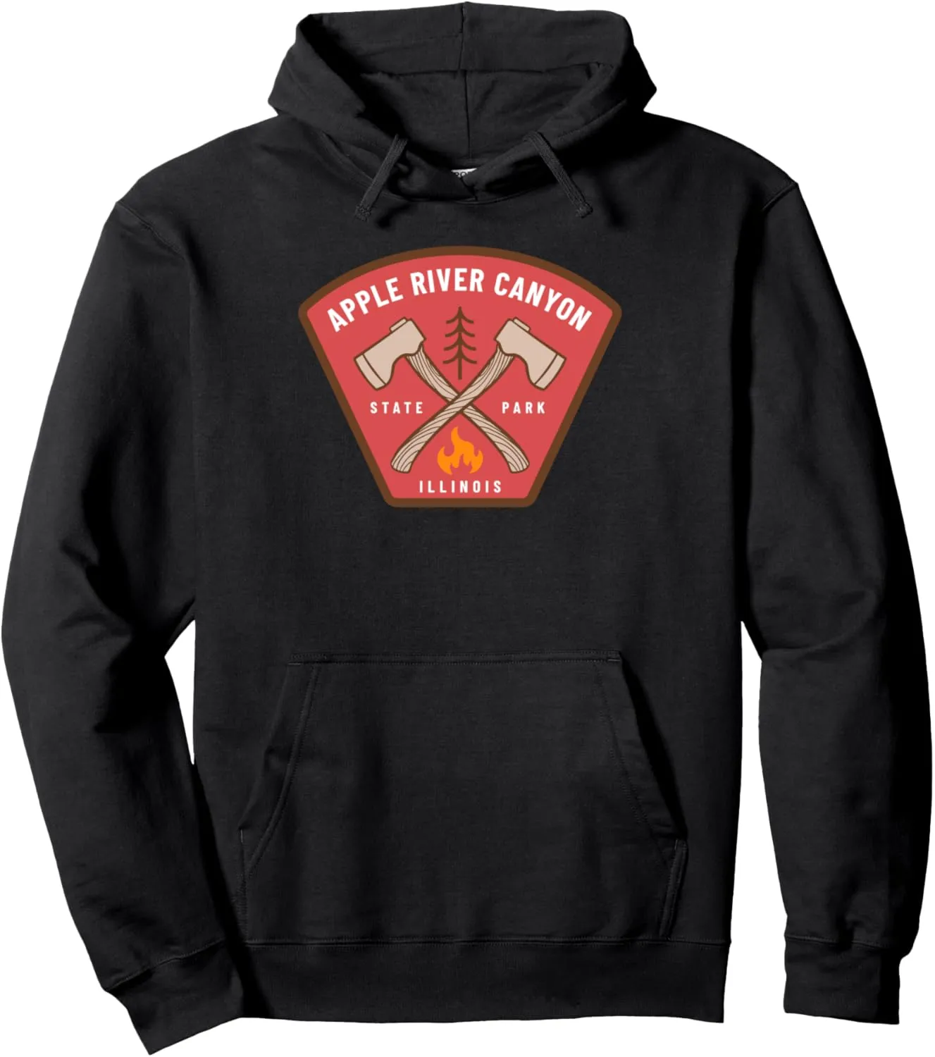 Apple River Canyon State Park Illinois Camp Fire Vacation Pullover Hoodie