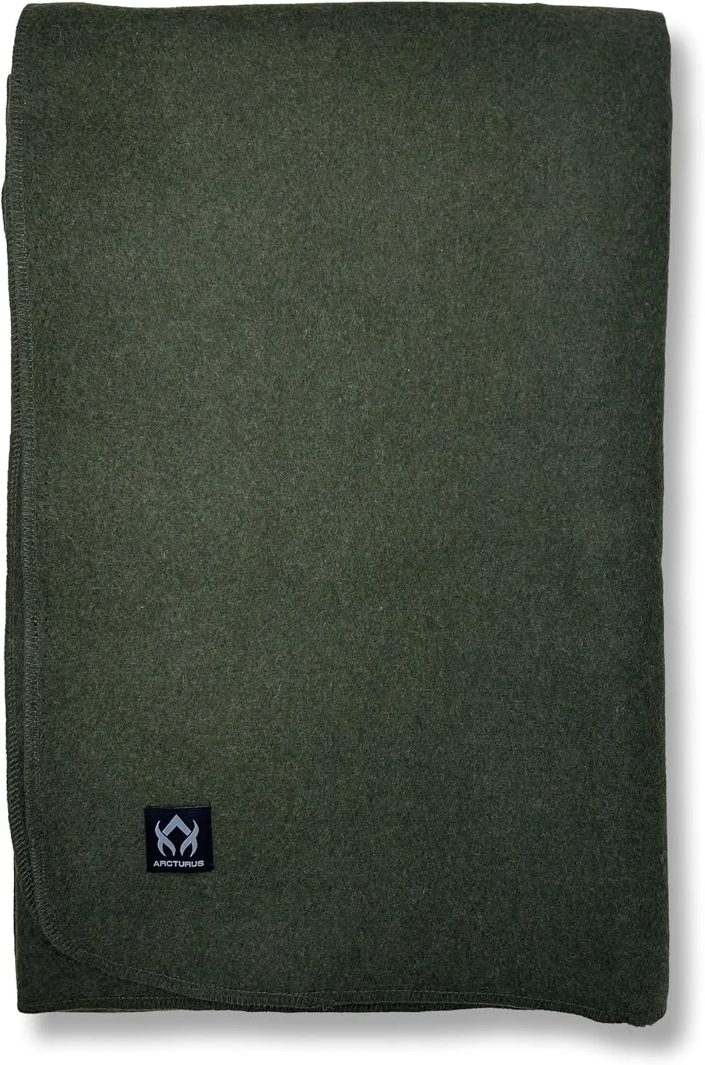 Arcturus Tahoe Wool Bed Blanket | Soft, Breathable Wool Blanket for Year-Round Comfort - King Size (90"x 108") | Thick & Washable (Olive Green)