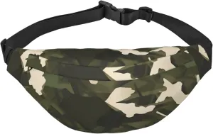 Army Camouflage Men'S And Women'S Waist Pack, Crossbody Bag With Adjustable Belt For Running, Traveling, Sports, Hiking