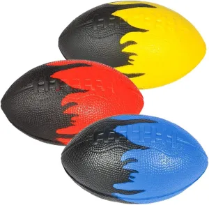 ArtCreativity Foam Flame Footballs for Kids, Set of 3, Two-Toned Foam Sports Toys for Outdoors, Practice, Training, Beginners, Pool, Beach, Picnic, Camping, Fun Sports Party Favors for Boys and Girls