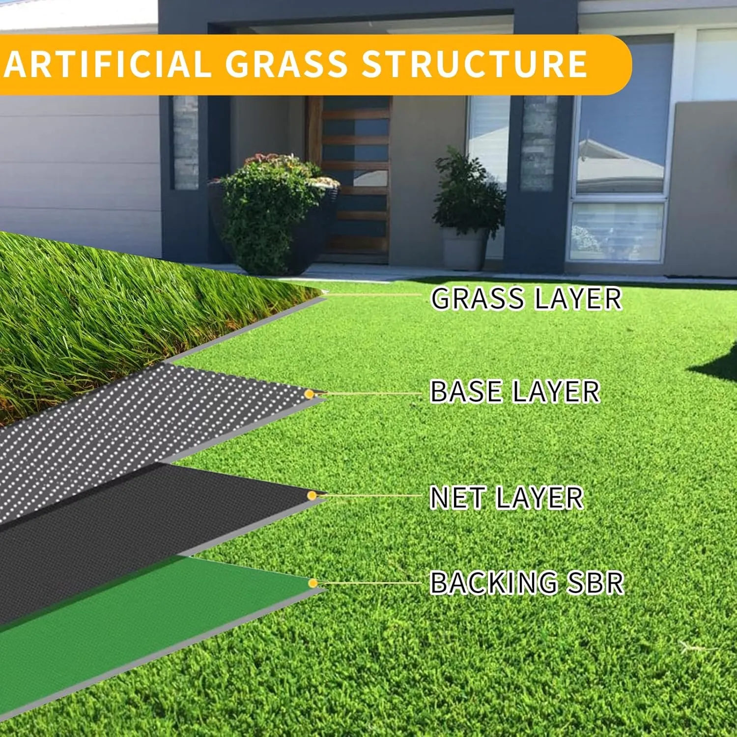 Artificial Grass Turf Rug Indoor Outdoor 4FTX7FT Thick Fake Faux Grass Carpet Green Synthetic Grass 1.77" Realistic Faux Grass Astro Turf for Garden Lawn Landscape Balcony Home Decor Patio