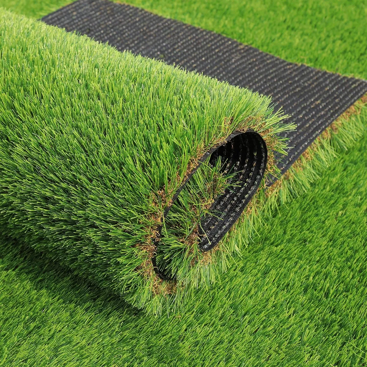 Artificial Grass Turf Rug Indoor Outdoor 4FTX7FT Thick Fake Faux Grass Carpet Green Synthetic Grass 1.77" Realistic Faux Grass Astro Turf for Garden Lawn Landscape Balcony Home Decor Patio