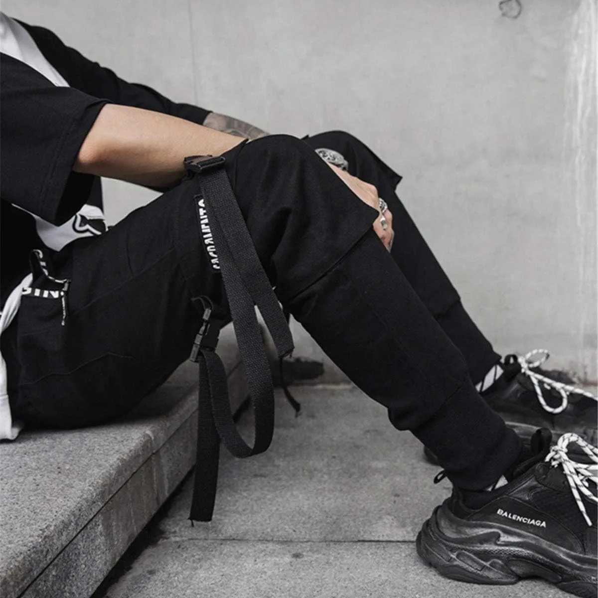Astellarie Mens Casual Pants Multi-Pockets Fashion Cargo Joggers Gym Drawstring Long Pants