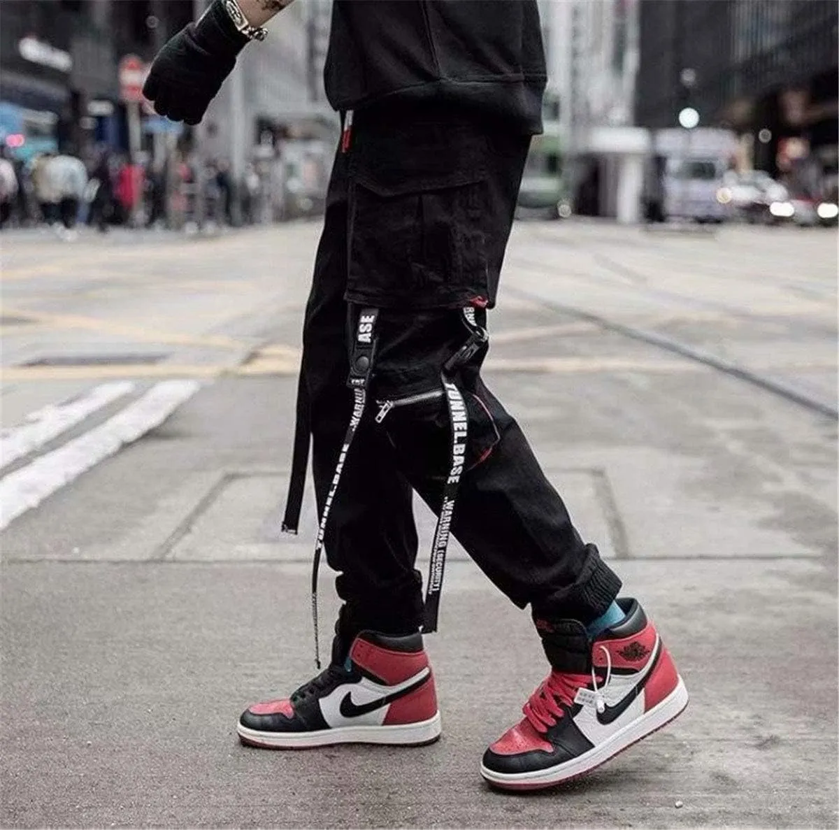 Astellarie Mens Casual Pants Multi-Pockets Fashion Cargo Joggers Gym Drawstring Long Pants