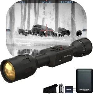 ATN Thor LTV 640 Smart HD Thermal Scope with 640x480, 12 Micron Sensor | Magnification, Video Recording, One Shot Zero | Exclusive Signature Series Kit