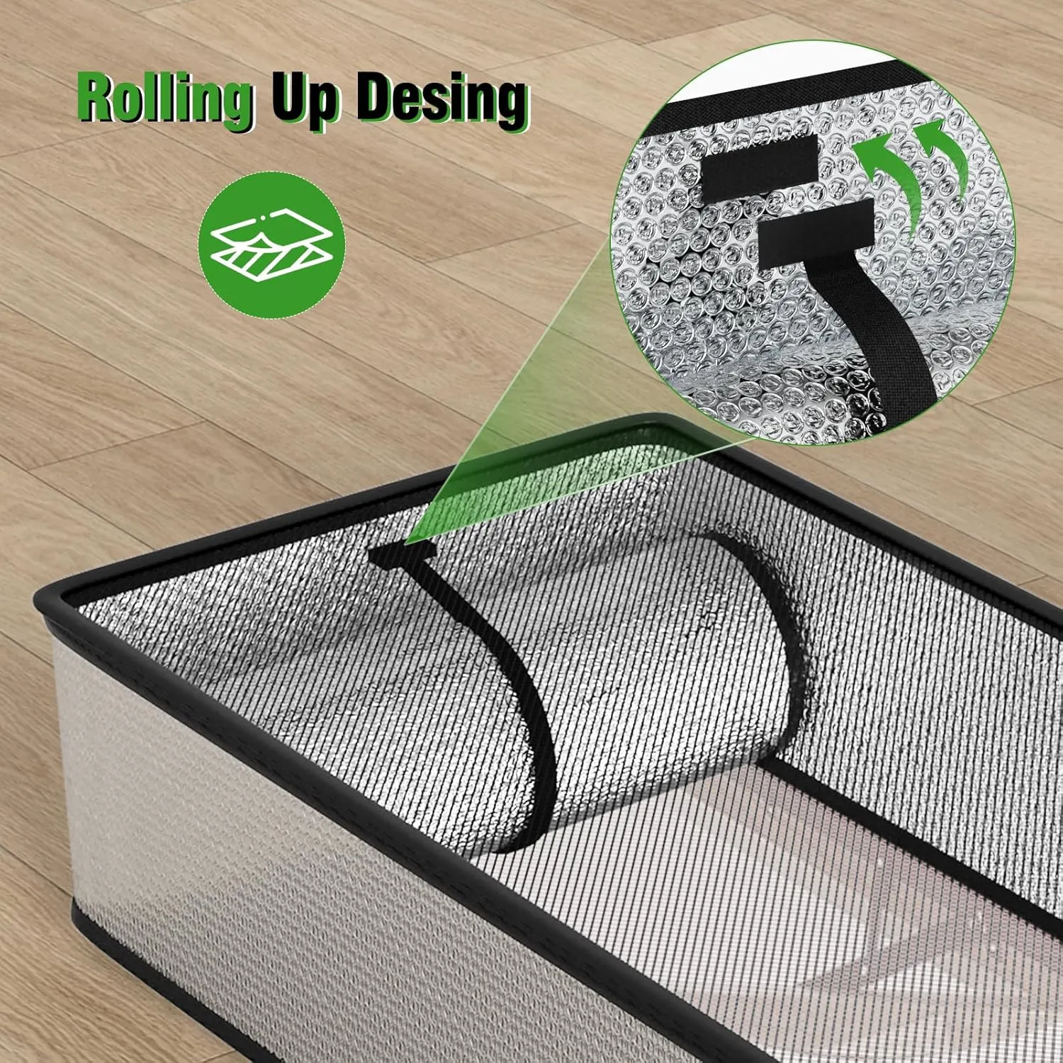 Attic Door Insulation Cover with Screen Mesh for Pull Down Ladder or Stair, 25" x 54" x 11" Double Bubble Thick Attic Tent Stairway Insulator Dust Proof, Attic Insulation for Save Energy