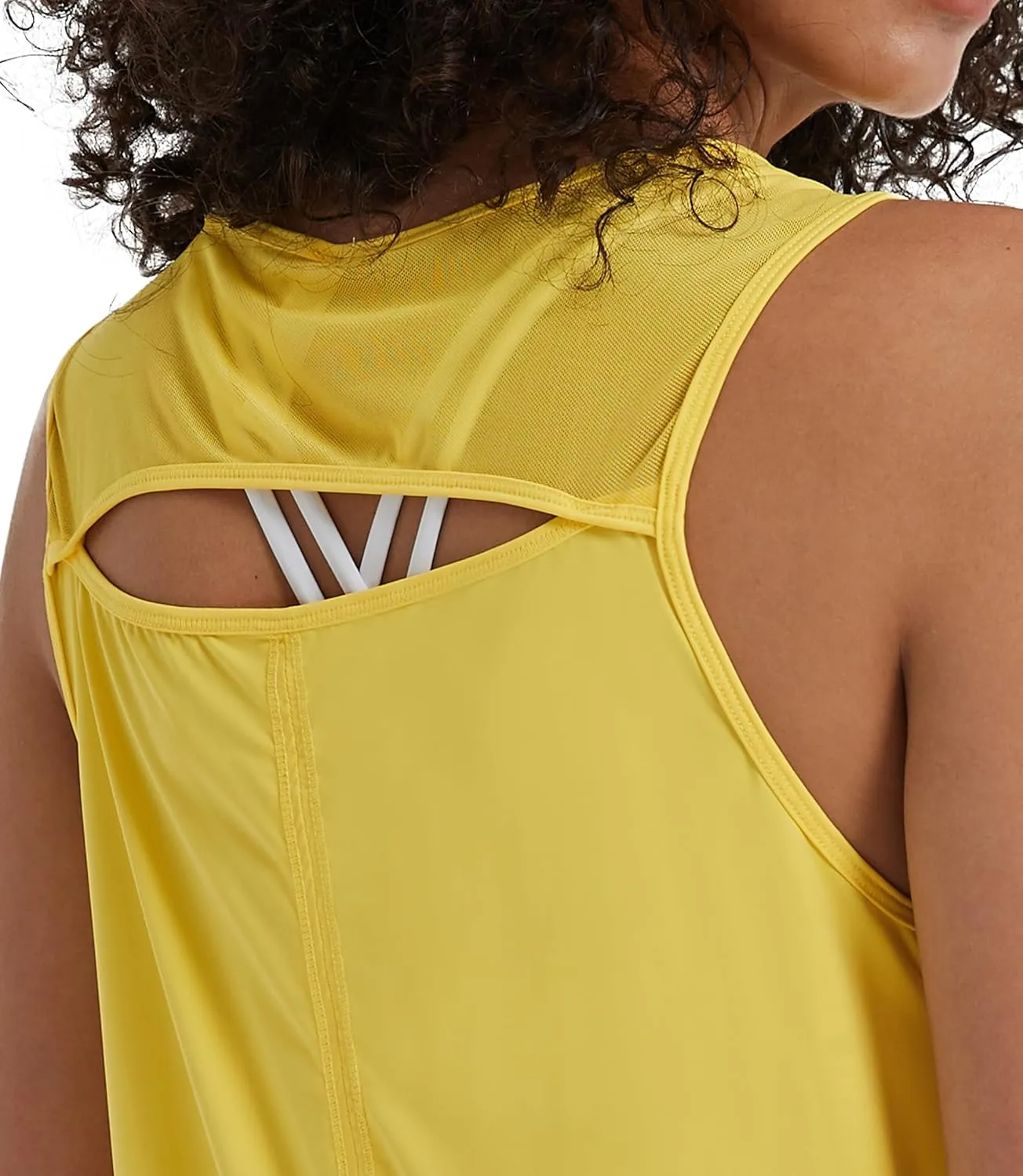 Attifall Women's Workout Tops for Women Cool-Dry Sleeveless Mesh Exercise Running Shirts Athletic Tops for Women