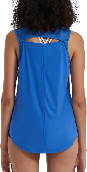 Attifall Women's Workout Tops for Women Cool-Dry Sleeveless Mesh Exercise Running Shirts Athletic Tops for Women