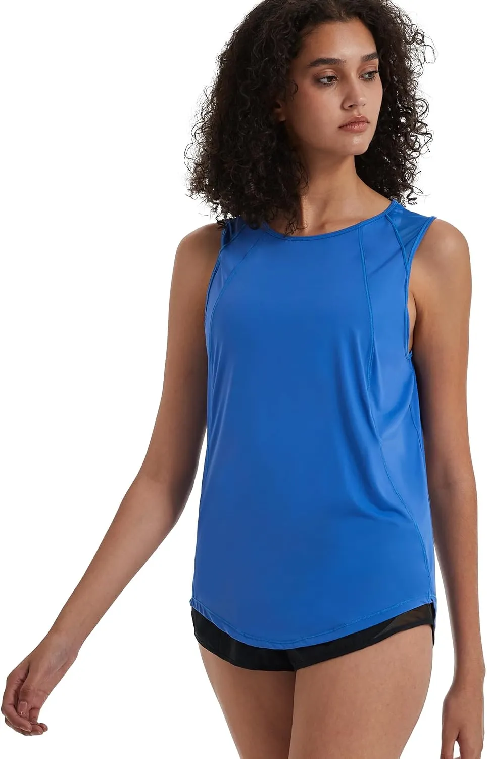 Attifall Women's Workout Tops for Women Cool-Dry Sleeveless Mesh Exercise Running Shirts Athletic Tops for Women