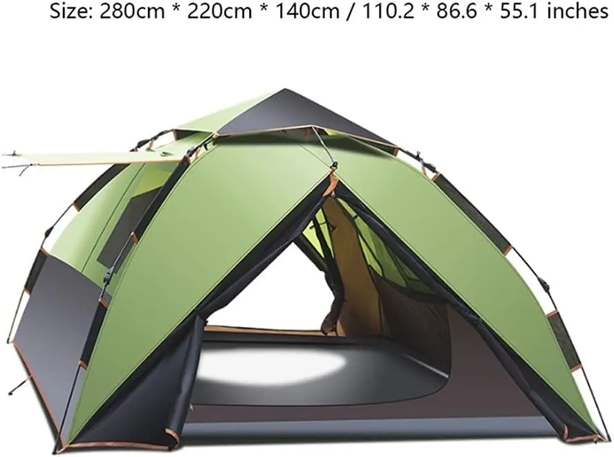 Automatic Tent Outdoor 3 People - 4 People Speed Open, Portable Field Thickening Rainproof Beach Family Camping Equipment