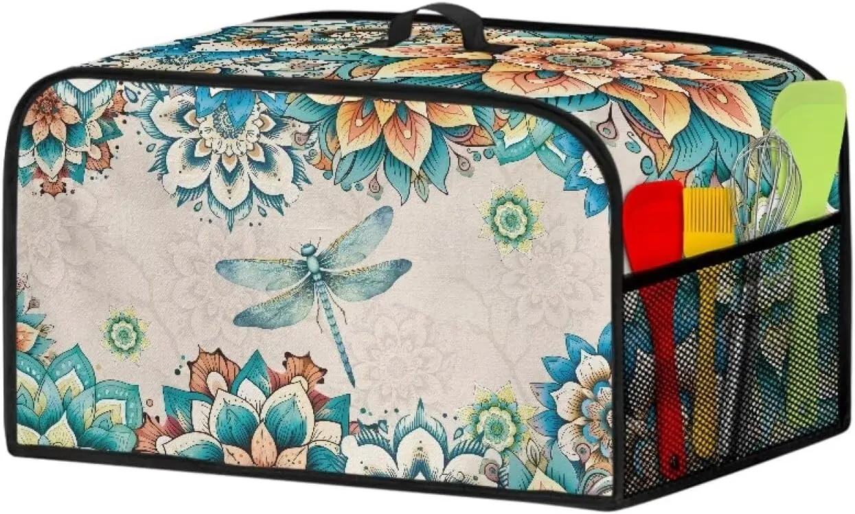 Azetc Slow Cooker Dust Cover Dragonfly Slow Cooker Carrying Bag Mesh Pocket for Home Decor Accessories Air Fryer Cover Dust Cover