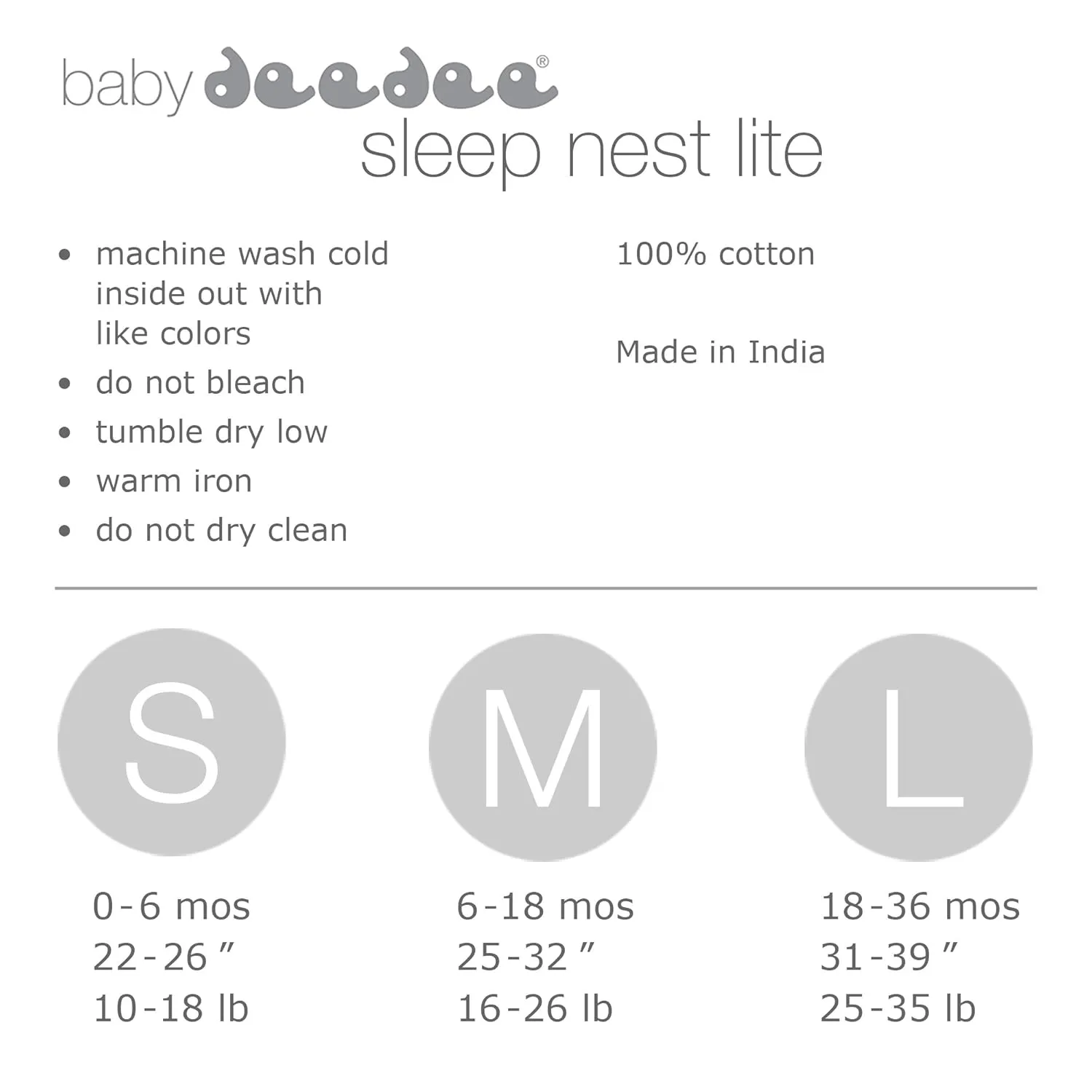baby deedee Baby Sleeping Bag Sack - Lightweight Warm Breathable 100% Cotton - Indoor, Wearable Blanket for Boys and Girls. Fits Infants, Convenient Shoulder Straps for Safe and Easy Use, Blue, Small (0-6 Month),Heather Blue,126