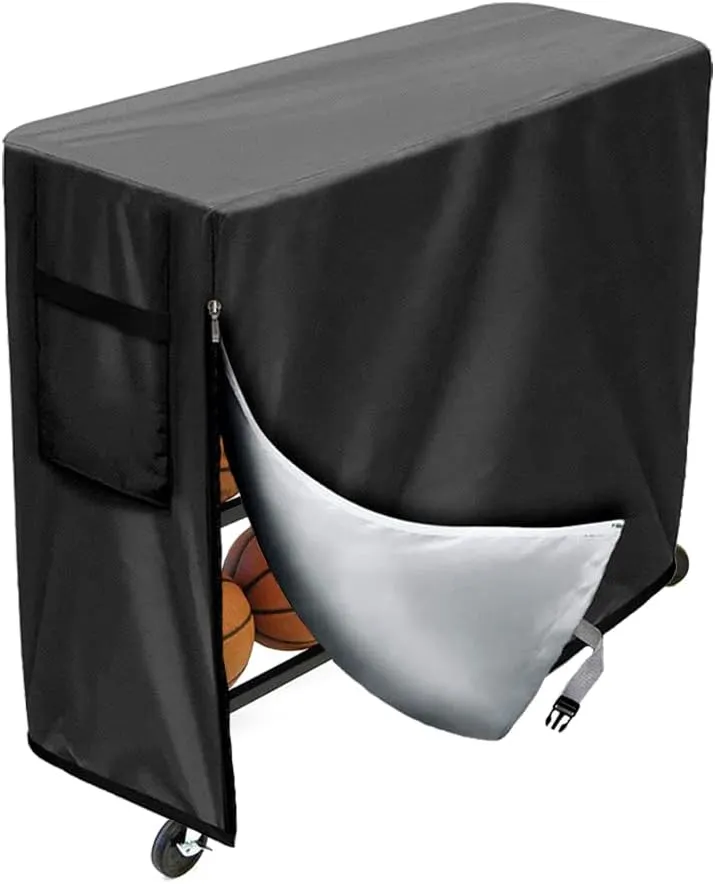 Basketball Rack Cover Garage Ball Storage Rack Cover Waterproof Sports Equipment Organizer Cover Dustproof Outdoor Indoor Ball Storage Rack Cover