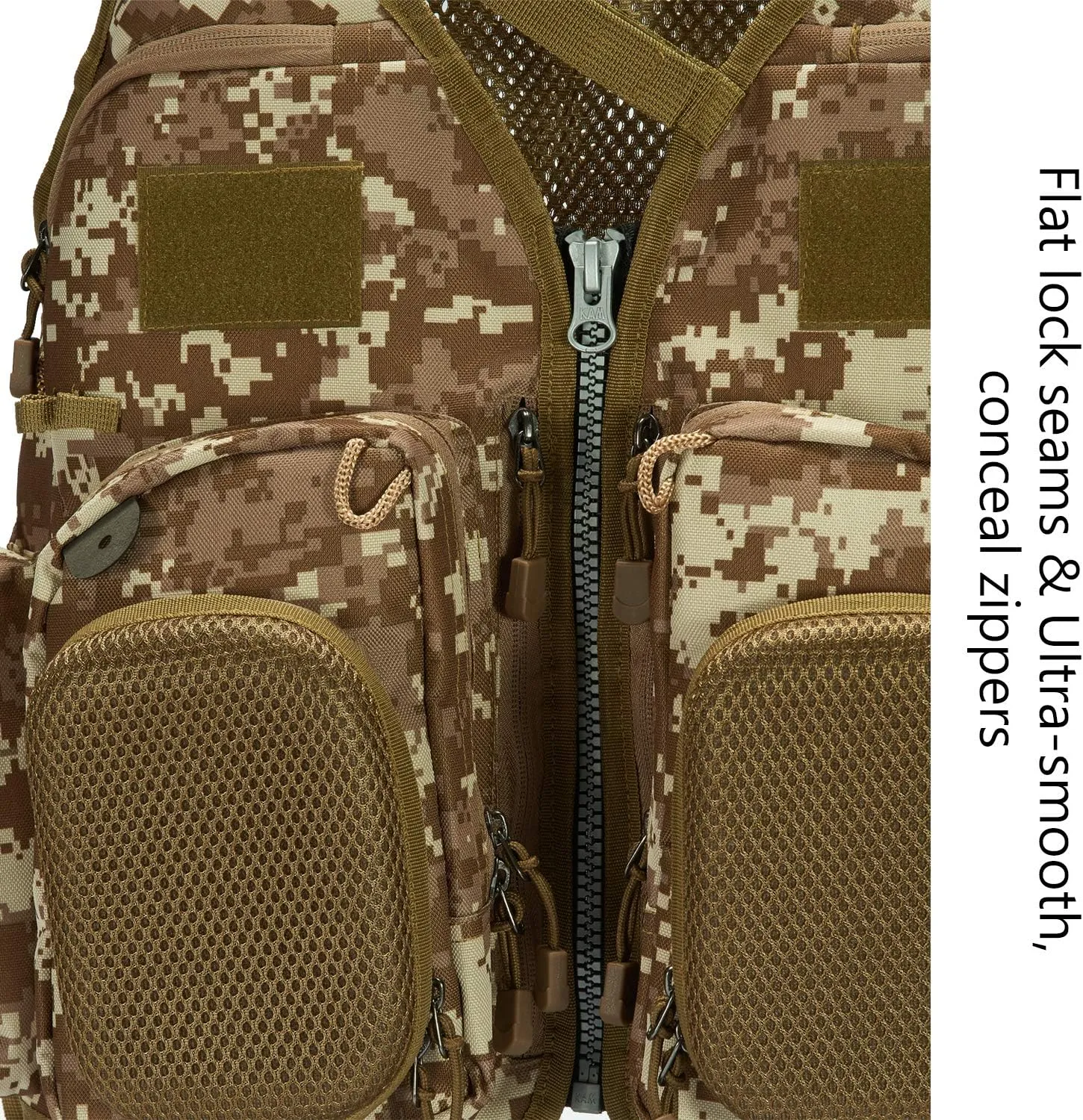 BASSDASH Fly Fishing Vest Multi Pocket Waistcoat Adjustable Size Gifts for Men Women
