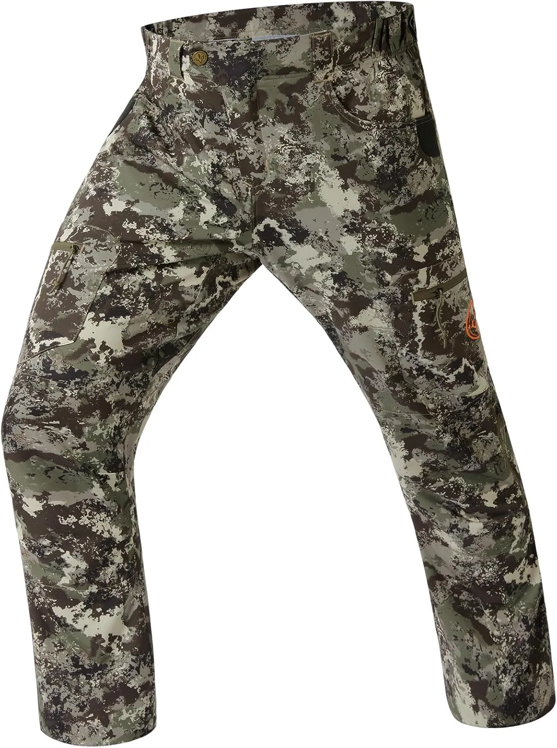 BASSDASH Men’s Lightweight Hunting Pants 4-Way Stretch Breathable Water Resistant for Turkey Early Season Spring Summer