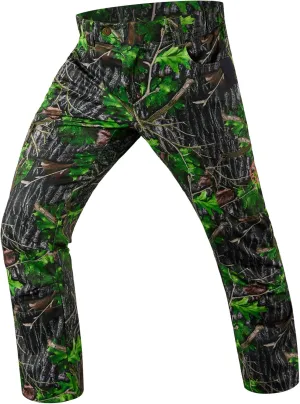 BASSDASH Men’s Lightweight Hunting Pants 4-Way Stretch Breathable Water Resistant for Turkey Early Season Spring Summer