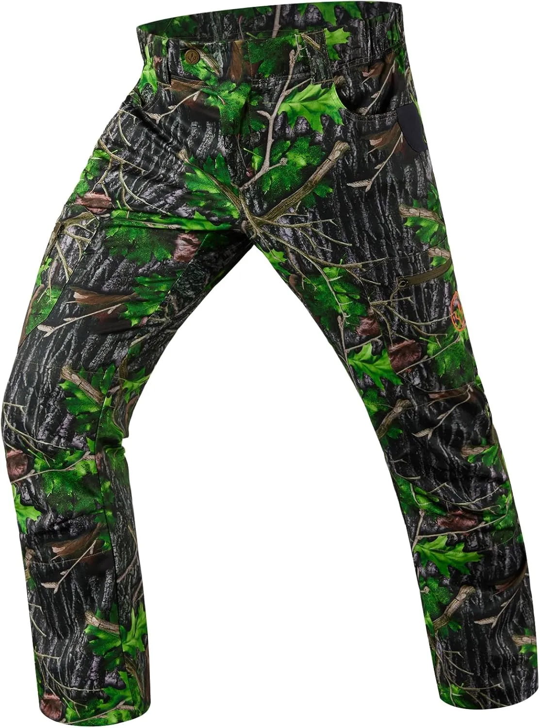 BASSDASH Men’s Lightweight Hunting Pants 4-Way Stretch Breathable Water Resistant for Turkey Early Season Spring Summer