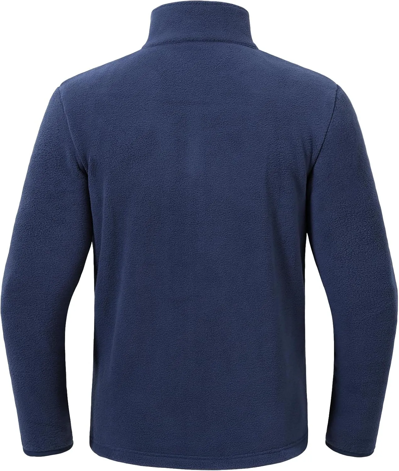 BASSDASH Men's Quarter Zip Jacket Mid Weight Polar Fleece Pullover Outdoor Warm Breathable Long Sleeve Sweatshirt