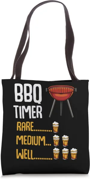 BBQ Lover Timer Smoker Steak Rib Lamb Filet Flank Tote Bag