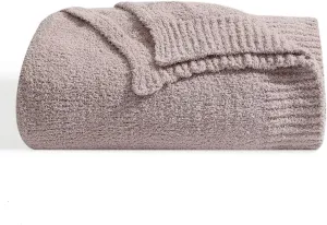 bearberry Super Soft Fluffy Throw Blanket Lightweight Cozy Warm Throw Blankets for Couch Bed Sofa All Season (Beige, 50”x60”)