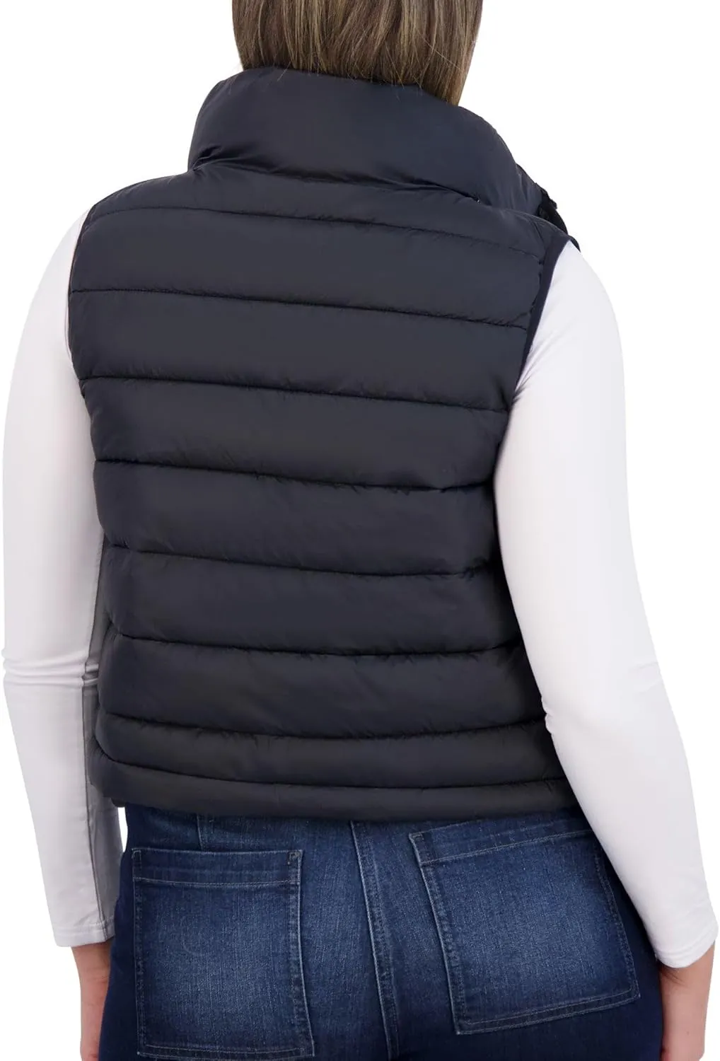 BEARPAW Lightweight Insulated Vest with Zipper Front, Stand Collar, Adjustable Hem & Multi-Pocket Design