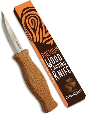 BeaverCraft Wood Carving Knife C4 3.14" Whittling Sloyd Knife for Roughing - Spoon Carving Tools for Beginner to Pro Carver - Whittling Knives for Woodworking