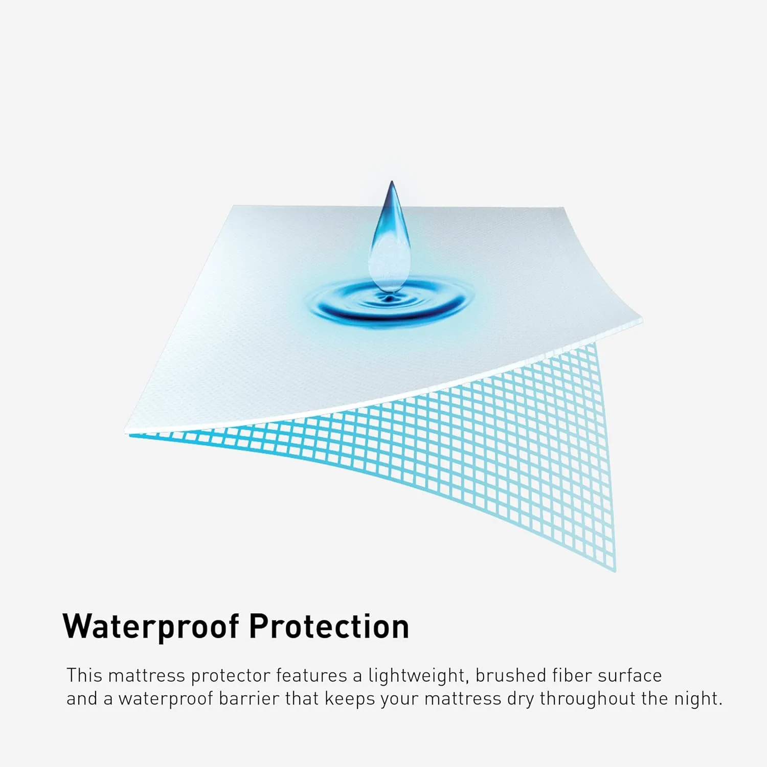 Bedgear Queen Basic Mattress Protector - Lightweight, Noiseless, and Waterproof Fabric Cover for Bed - Washable and Breathable Mattress Pad - Protects Against Stains