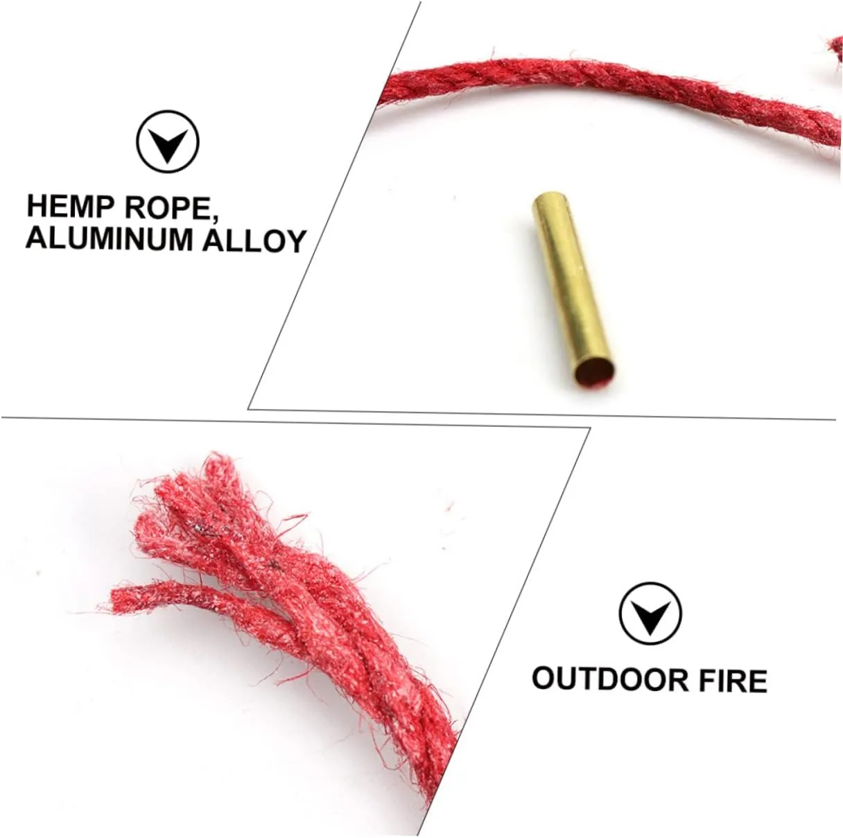 BESPORTBLE 8 Pcs Fuse Grill Lighters Grill Starter Camping Accessories Flame Fire Rope Wax Wick Fire Starter Fat
