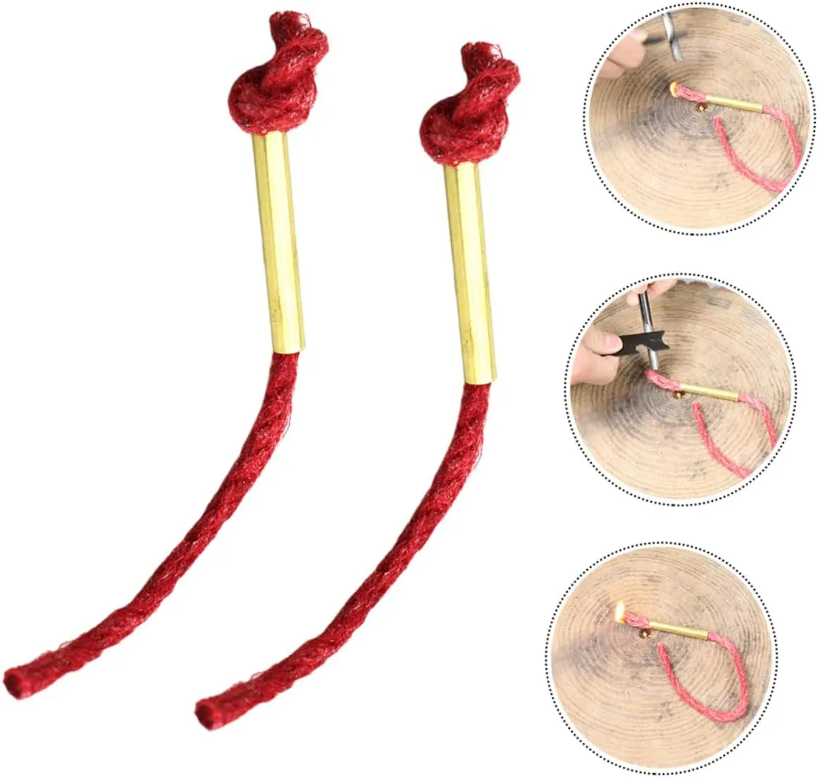 BESPORTBLE 8 Pcs Fuse Grill Lighters Grill Starter Camping Accessories Flame Fire Rope Wax Wick Fire Starter Fat