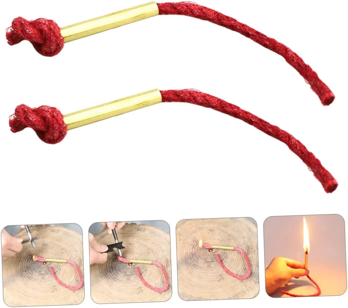 BESPORTBLE 8 Pcs Fuse Grill Lighters Grill Starter Camping Accessories Flame Fire Rope Wax Wick Fire Starter Fat