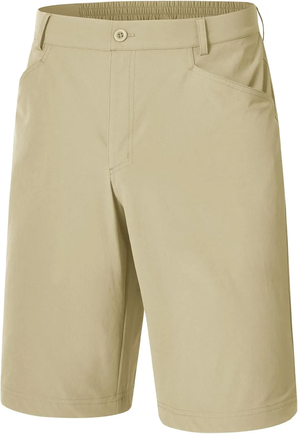 BGOWATU Men's Golf Shorts Stretch Casual Dress Work Shorts Hiking Shorts with 4 Pockets 11 Inch Inseam Lightweight