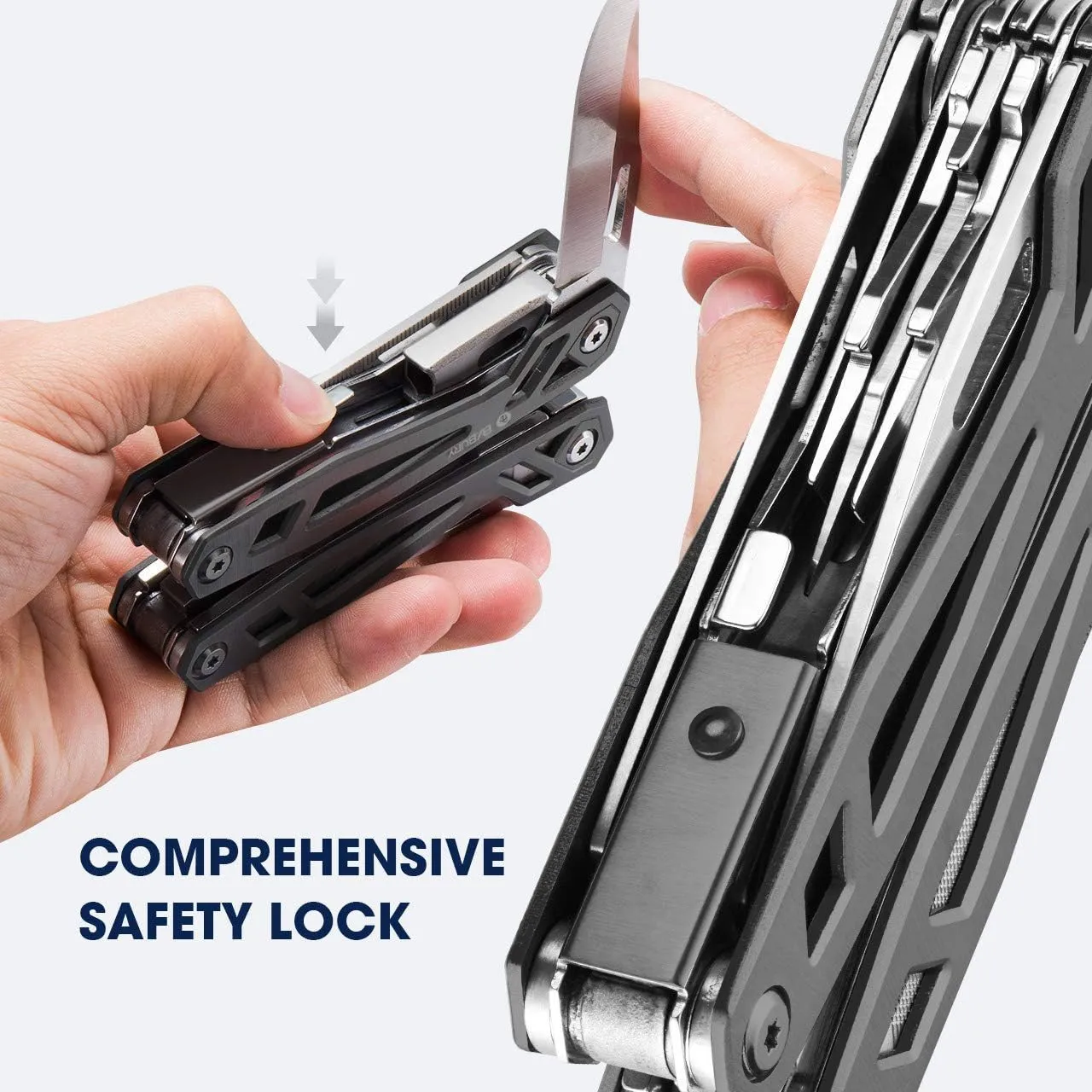 BIBURY Multitool Pliers, 21-in-1 Titanium Multi-Purpose Pocket Knife Pliers with Screwdriver Sleeve, 420 Durable Stainless Steel Multi-Plier Multi Tool for Survival, Camping, Hunting, Fishing, Hiking
