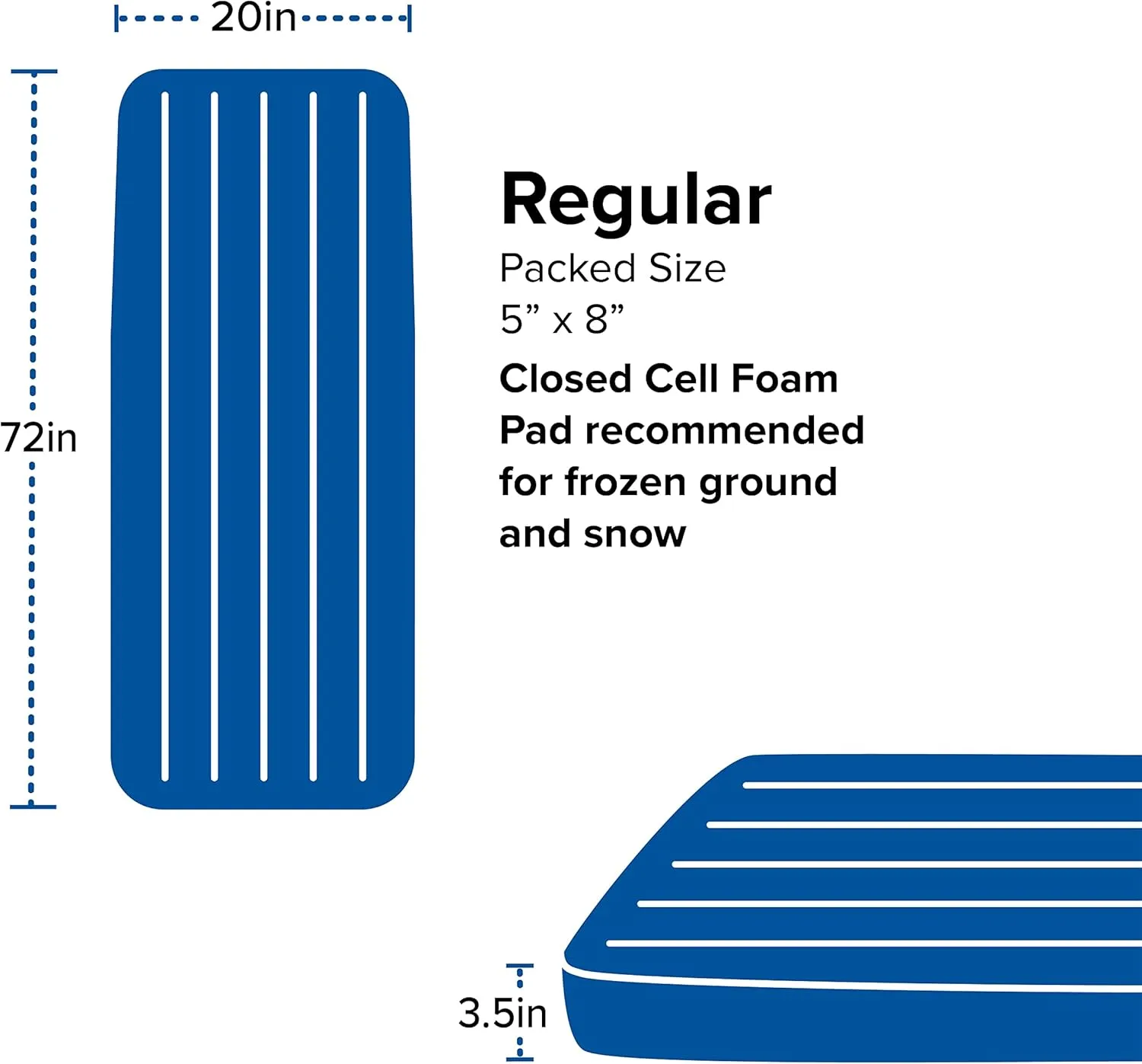 Big Agnes Divide Insulated | Lightweight, Compact, 3-Season Air Chamber Sleeping Pad, Regular, Warm Olive