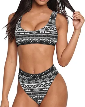 Bikini Sets for Women,High Waisted 2 Piece Swimsuit,Without Bra Pads XS-5xl
