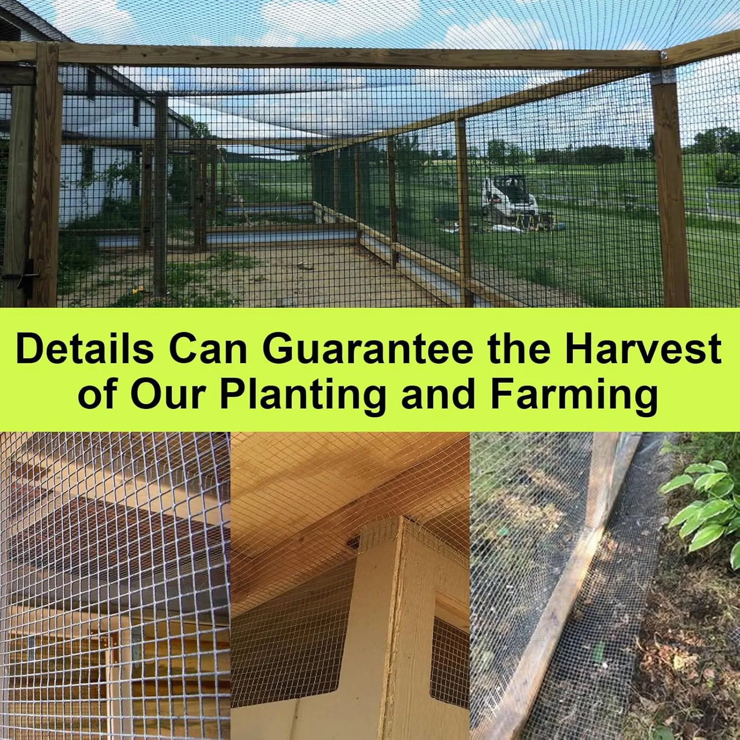 Black Hardware Cloth 48'' x 50' 1/2 inch Mesh 19 Gauge - PVC Coating Wire Mesh Rolls Vinyl Coated Wire Fence Roll Garden Fencing Chicken Run Mesh Screen