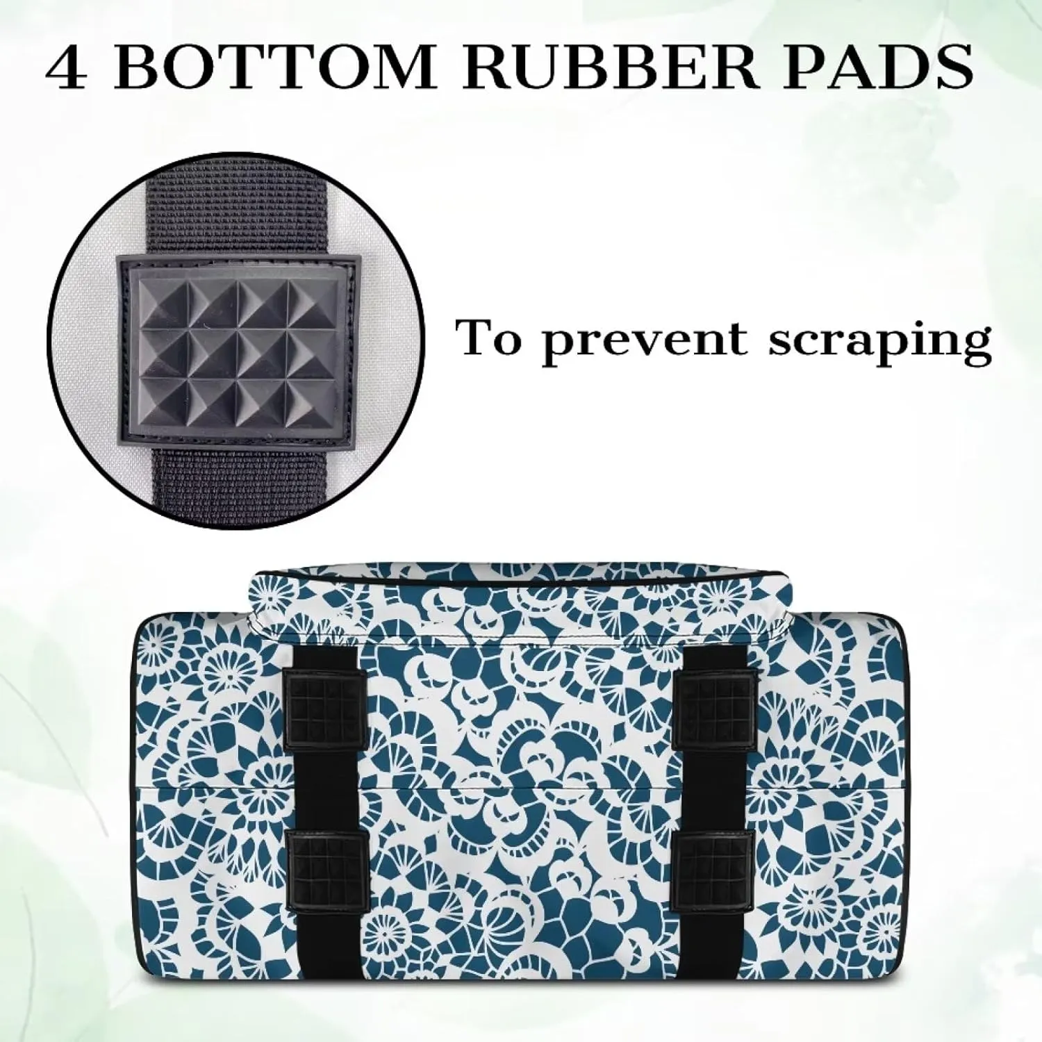 Blue Mandala Stripes Travel Sewing Machine Case Tote Bag for Sewing Machine with Top Handle for Most Standard Singer, Brother Dust Proof and Easy to Use