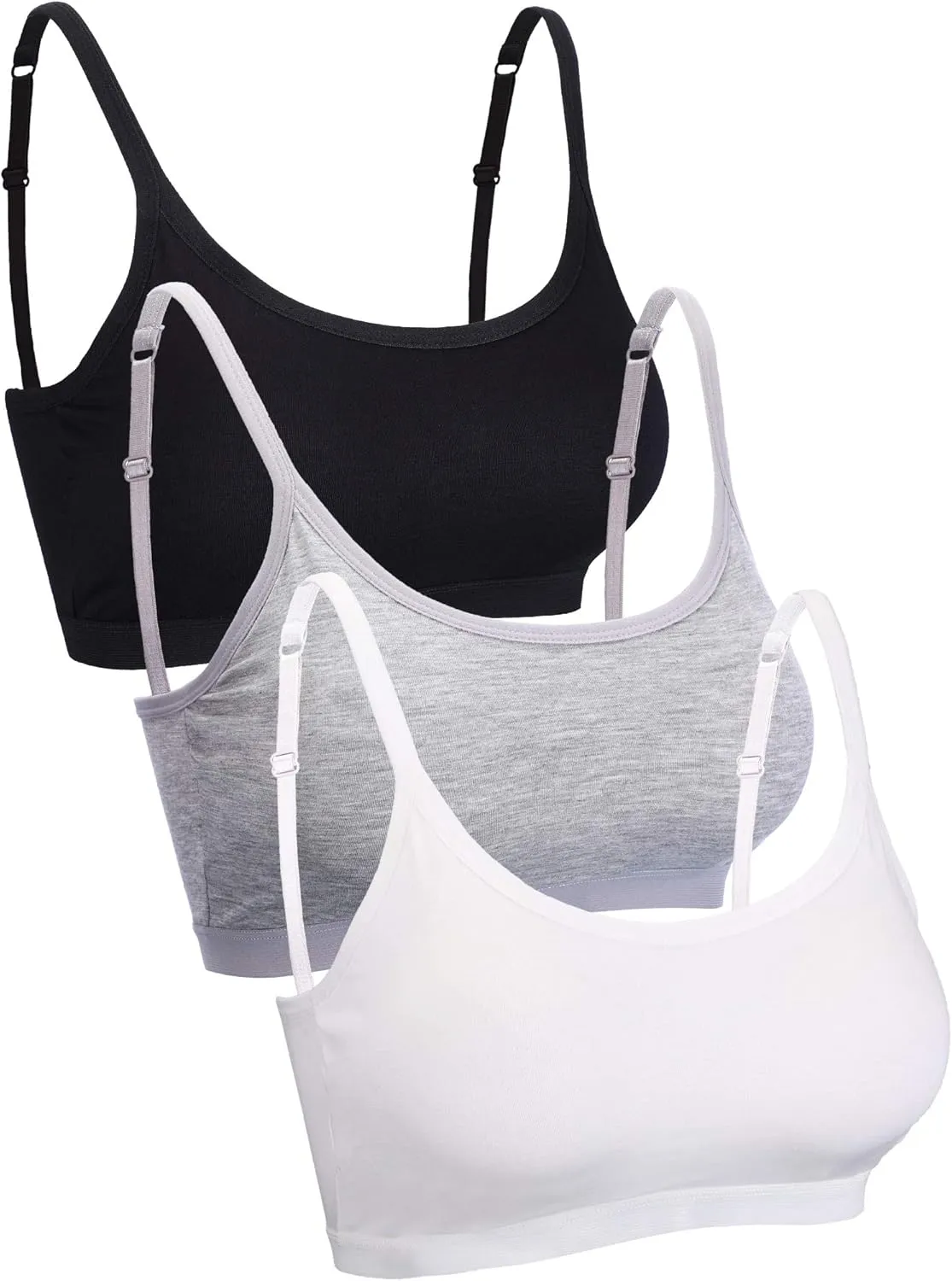 Blulu Mini Camisole Bra Wireless Padded Bra with Adjustable Straps for Women Girls