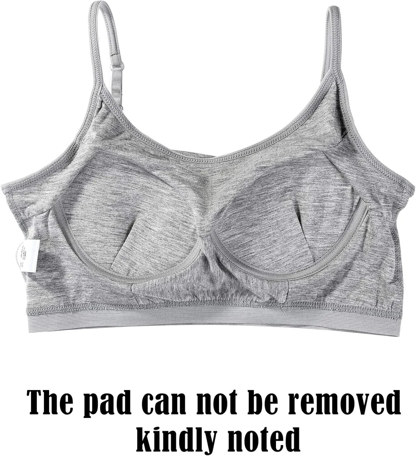 Blulu Mini Camisole Bra Wireless Padded Bra with Adjustable Straps for Women Girls