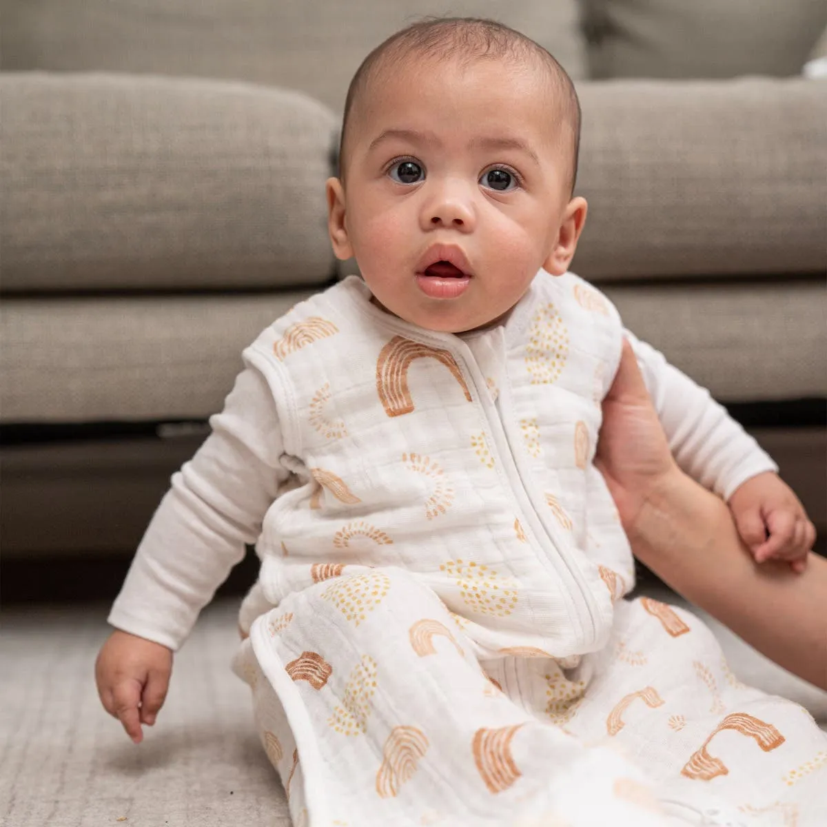 boutique 100% cotton muslin light sleep sack TOG 1.0