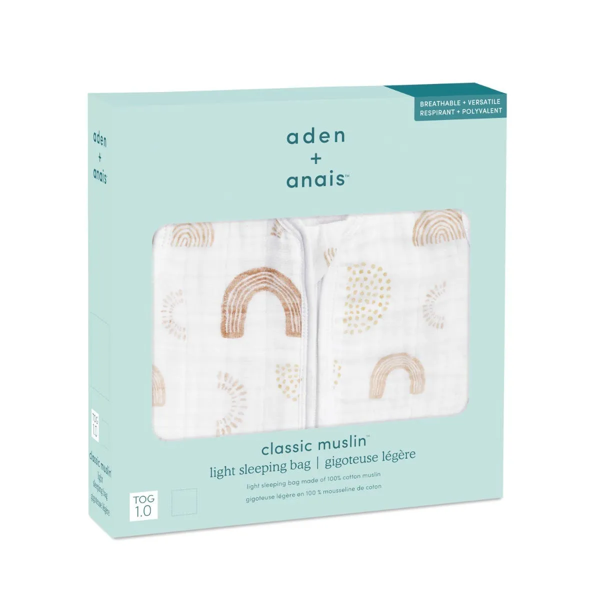 boutique 100% cotton muslin light sleep sack TOG 1.0