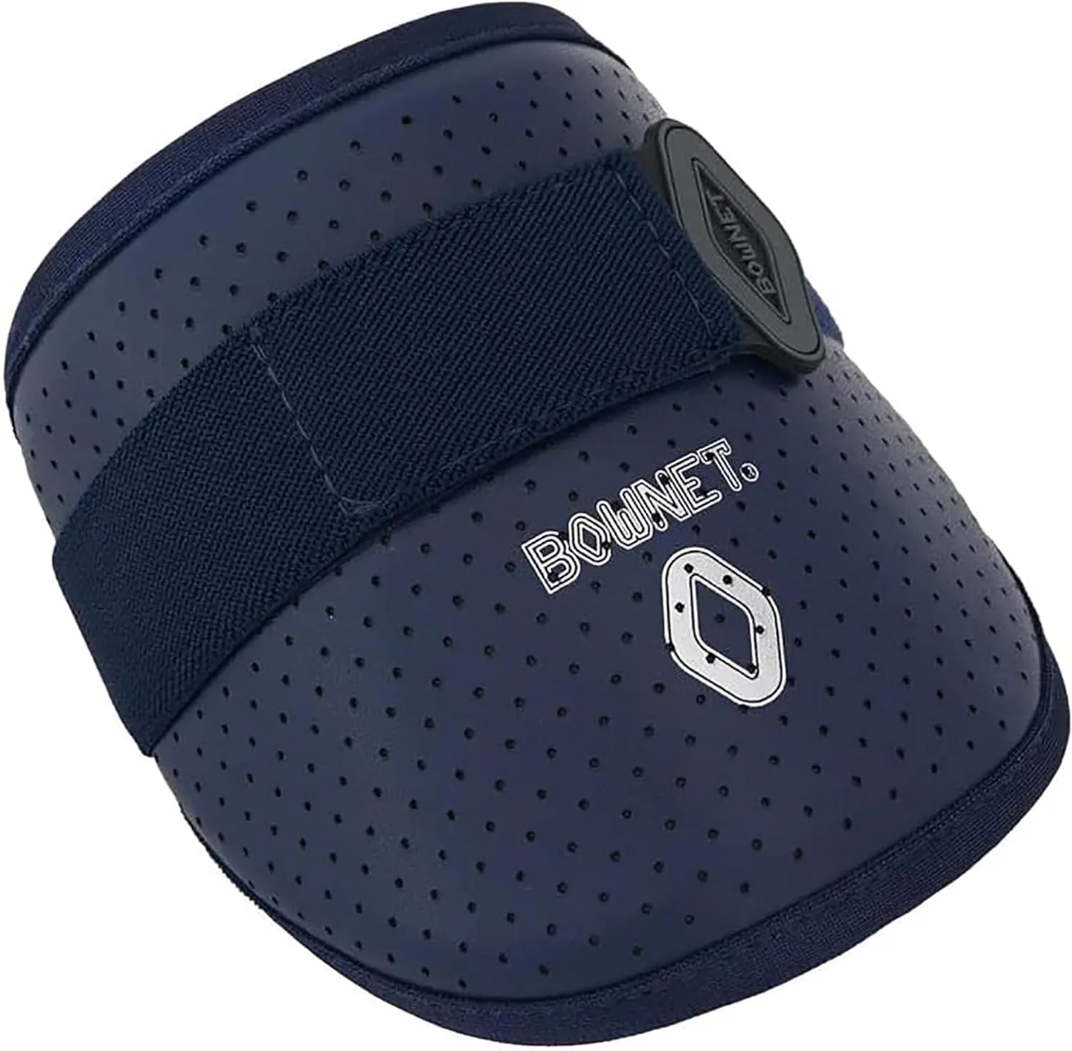 Bownet Adult Form-Fitting Softball/Baseball Batting Elbow Guard - Adjustable Hook & Loop Strap - Batters Elbow Protection - For Left or Right Handed Players - Sports Essential Protector (Navy Blue)