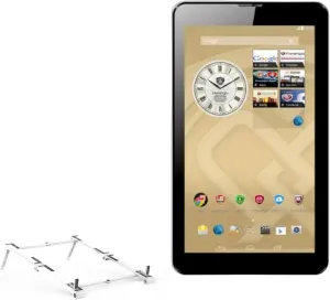 BoxWave Stand and Mount Compatible with Prestigio MultiPad Wize 3047 3G - Pocket Aluminum Stand 3-in-1, Portable Multi Angle Viewing Riser - Metallic Silver