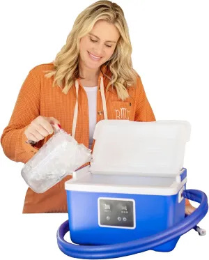 Brace Direct Blue Ice Cold Therapy Machine – Cryotherapy for Pain Relief – Ice Machine for Knee After Surgery, Back, Shoulder, Hip, and Ankle – Cold Compression for Arthritis and Post-Surgery Relief