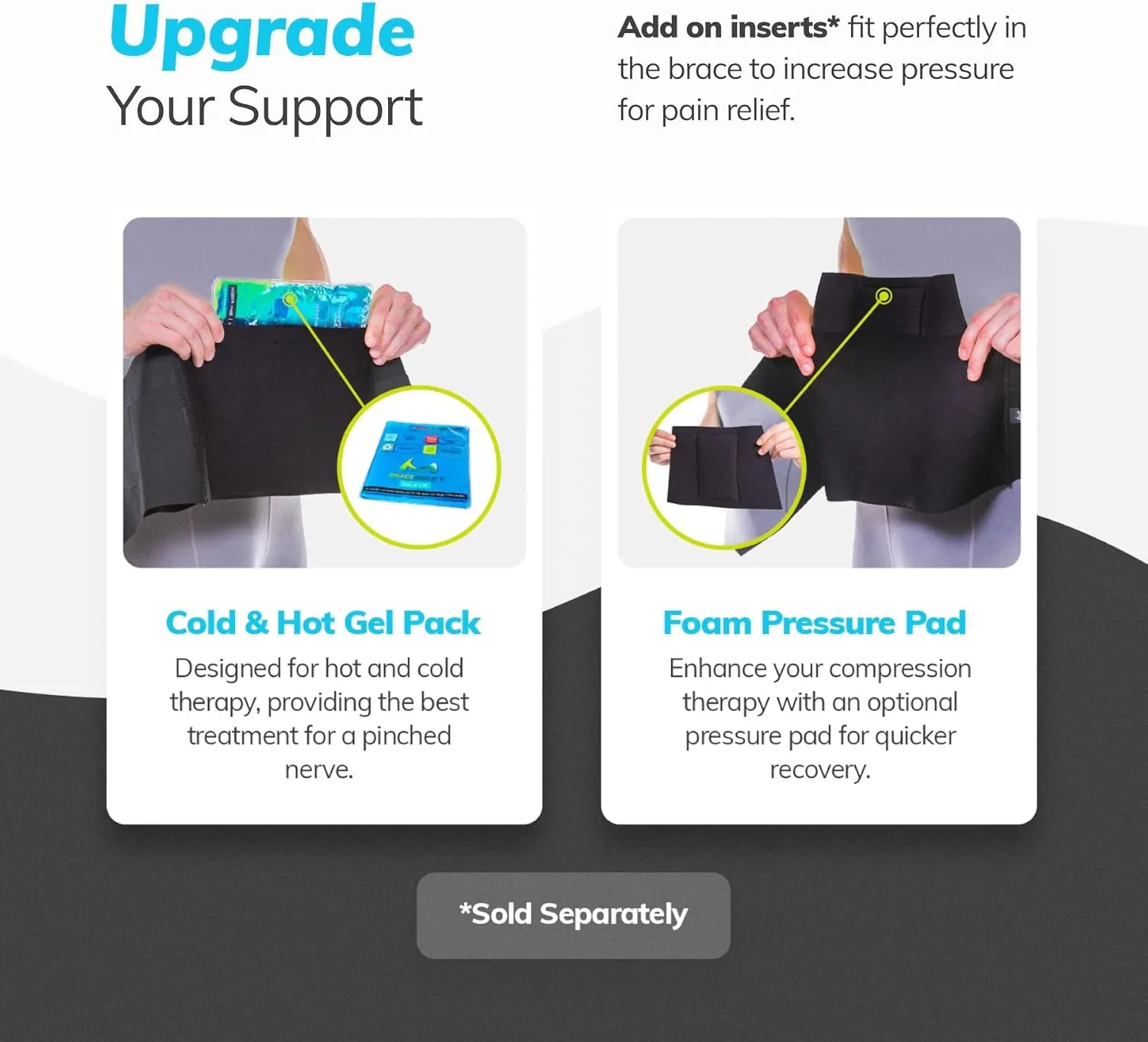BraceAbility Elastic Low Back Brace - Compression Lower Back Support Belt for Sciatica, Heavy Lifting at Work, Herniated Disc, Workouts, Sleeping, Lumbar Support, Lower Back Pain in Women and Men (L)