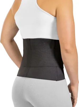 BraceAbility Elastic Low Back Brace - Compression Lower Back Support Belt for Sciatica, Heavy Lifting at Work, Herniated Disc, Workouts, Sleeping, Lumbar Support, Lower Back Pain in Women and Men (L)